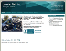 Tablet Screenshot of joekanfixit.com